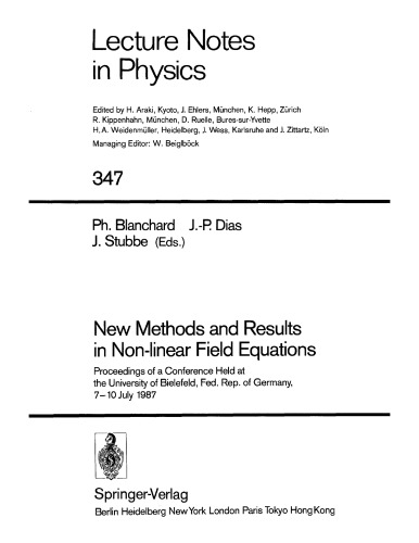 New Methods and Results in Non-Linear Field Eqns [physics]