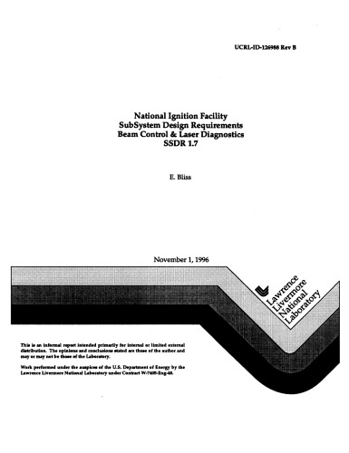 NIF - Beam Control and Laser Diagnostics