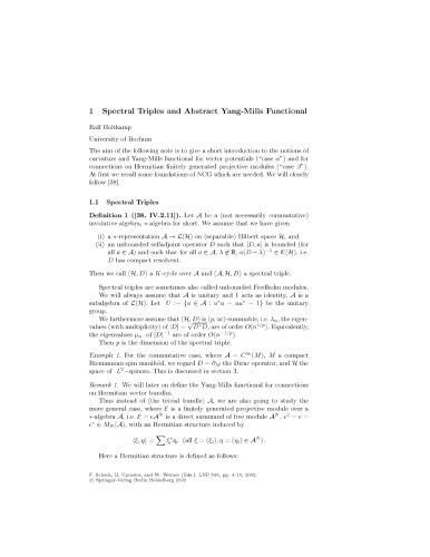 Noncommutative Geom. and the Std. Mdl. of Elem. Particle Phys. [LNP 0596]