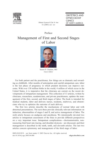 OB-GYN Clics of N.A. - Mgmt of First and Second Stages of Labor
