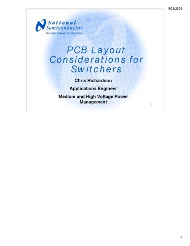 PCB Layout Considerations for Switchers