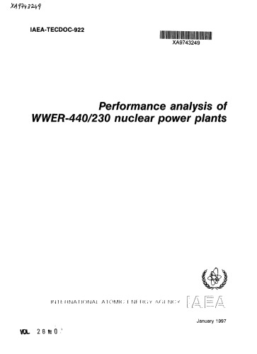 Performance Analysis of WWER-440 230 Nuclear Powerplants (IAEA TECDOC-0922)