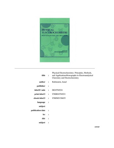 Physical Electrochemistry - Prins, Methods, Applns