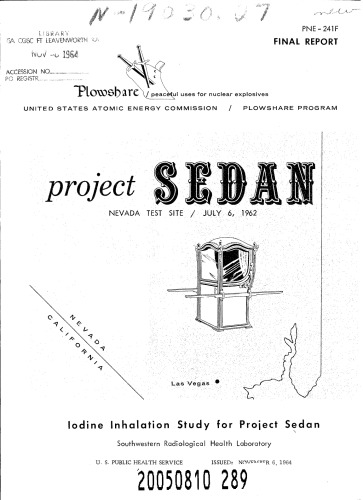 Project SEDAN - Iodine Inhalation Study - US AEC