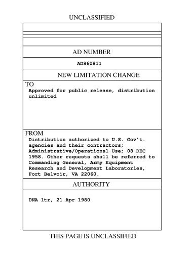Protection Afforded by Field Fortifications to Nuclear Weapon Effects - US Army Corps of Engineers