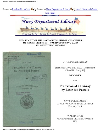 Protection of a Convoy [website capture]