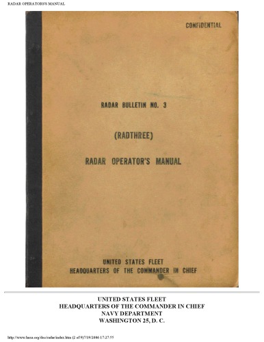 Radar Operators Manual - RADTHREE  [website capture]