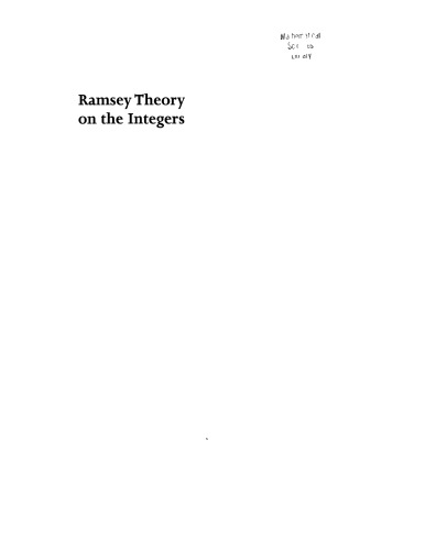 Ramsey Theory on the Integers
