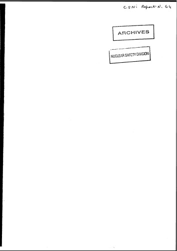 Refill and Reflood Experiment - Simulated PWR Primary System (csni81-64)