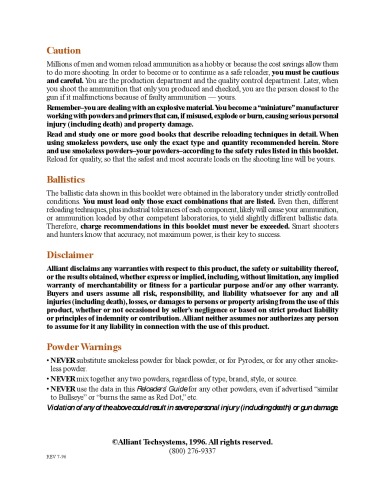 Reloader Manual - Alliant