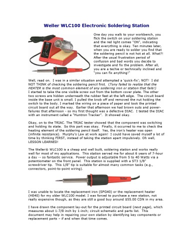 Repairing a Weller WLC100 Soldering Station