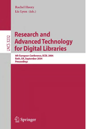 Research and Adv. Tech. for Digital Libraries [comp sci]