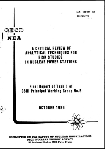 Risk Studies in Nuclear Power Stations (csni86-123)
