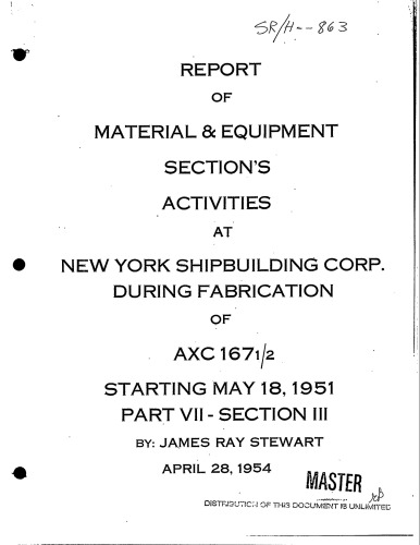 Savannah River [AXC Reactor Assy] - Rpt Part VII Section 3 (inspns on R,P,L Units)
