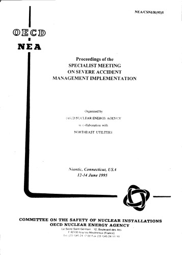 Severe Accident Management Implimentation (csni-r1995-5)