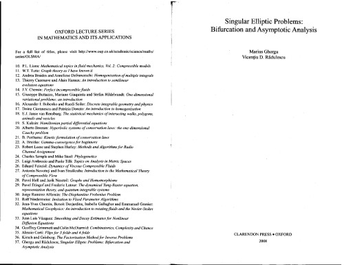 Sinmgular Elliptic Problems - Bifurcation and Asymptotic Analysis
