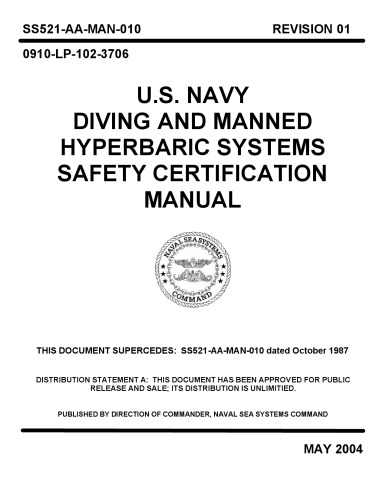 SS521-AA-MAN-010 Diving and Manned Hyperbaric Systems - Safety Cert Manual