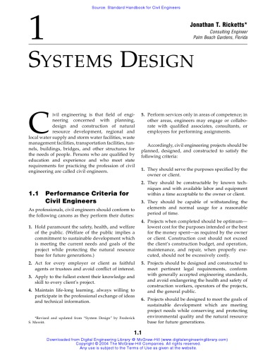 Standard Handbok for Civil Engineers