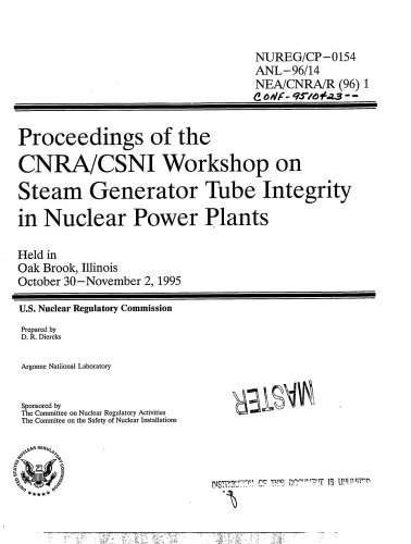 Steam Generator Tube Integrity in Nuclear Powerplnts [whshop procs]