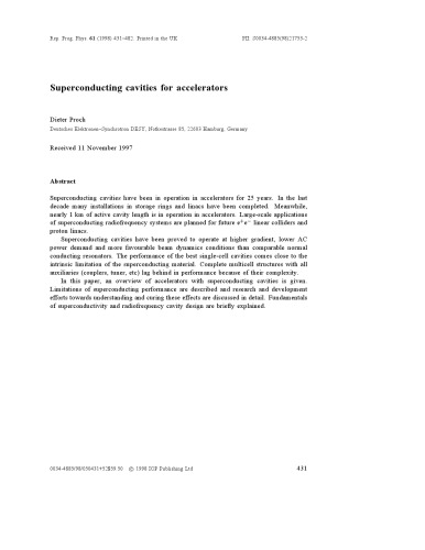 Superconducting RF Applications in Particle Physics