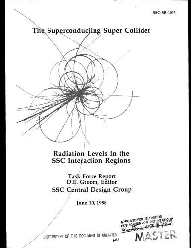 Superconducting Supercollider - Radiation Lvls in Interaction Regions