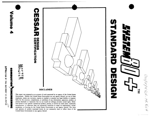 System 80+ Standard [nucl. powerplnt] Design - Vol 04