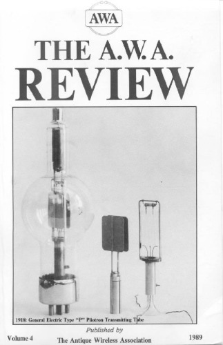 The Antique Wireless Assoc Review [Vol 04]