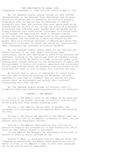 The Constitution of Japan