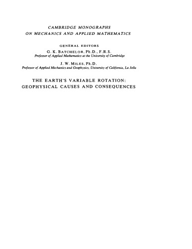 The Earth's Variable Rotation - Geophys. Causes, Consequences