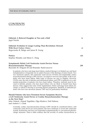 The Role of Surgery in Heart Failure (Part II) [an Iss of Heart Failure Clinics]