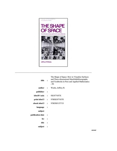 The Shape of Space [math]