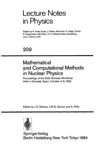 Theory and Observations - Math. and Comput. Methods in Nuclear Physics