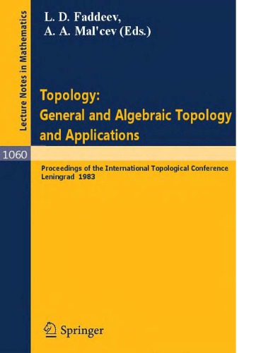 Topology - General, Algebraic Topology and Applns.
