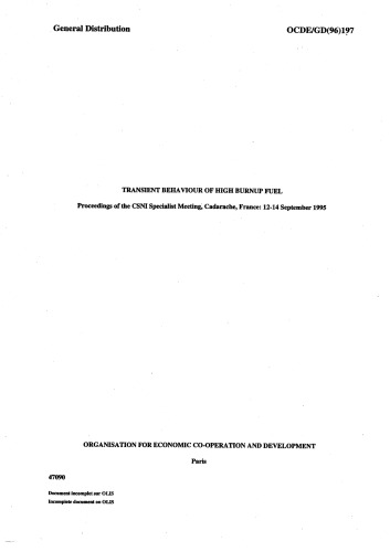 Transient Behavior of High-Burnup Fuel (csni-r95-22)