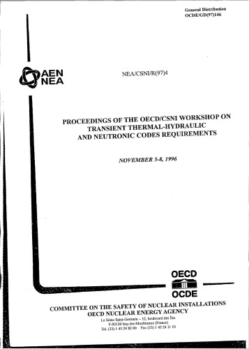 Transient Thermal-Hydraulics, Neutronic Codes - Reqmts (csni-r1997-04)