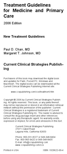 Treatment Guidelines for Medicine, Primary Care