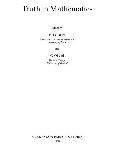 Truth in Mathematics