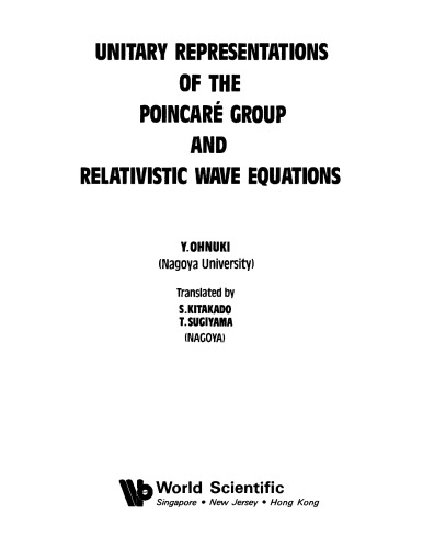 Unitary Representations of the Poincare Grp and Relativistic Wave Eqns