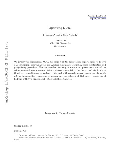 Updating QCD2 [lg article]