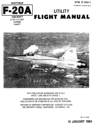 Utility Flight Manual - Northtrop F-20A [NTM 1F-20A-1]