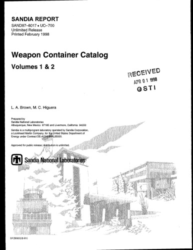 Weapon (nuclear) Container Catalog [vols 1, 2]