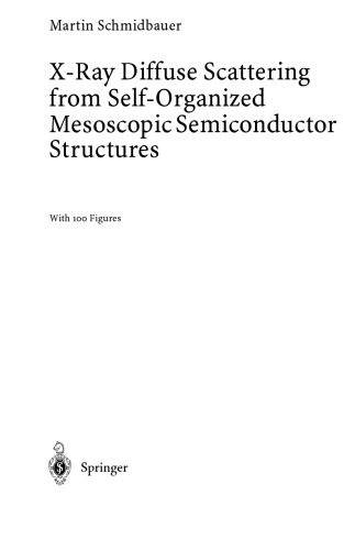 X-Ray Diffuse Scattering from Self-Org. Mesoscopic Semicond. Structs