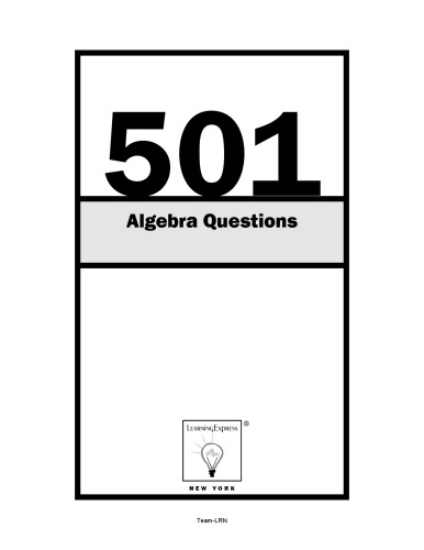 501 algebra questions