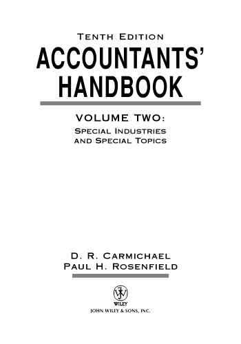 Accountants' Handbook : 2004 Supplement