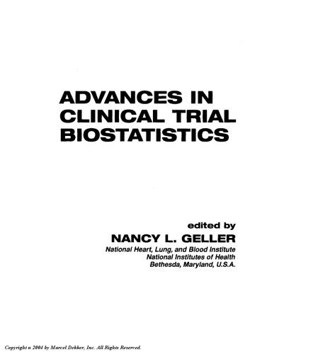 Advances in clinical trial biostatistics