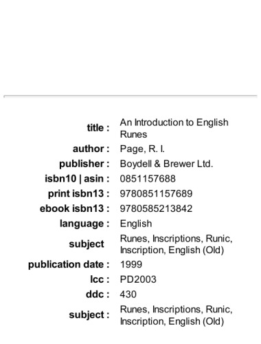 An introduction to English runes