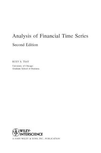 Analysis of financial time series