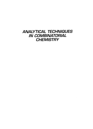 Analytical techniques in combinatorial chemistry