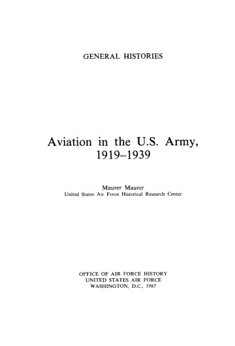 Aviation in the U.S. Army, 1919-1939