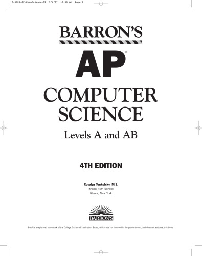 Barron's AP computer science : Levels A and AB